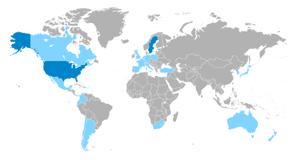 Distributors World Map