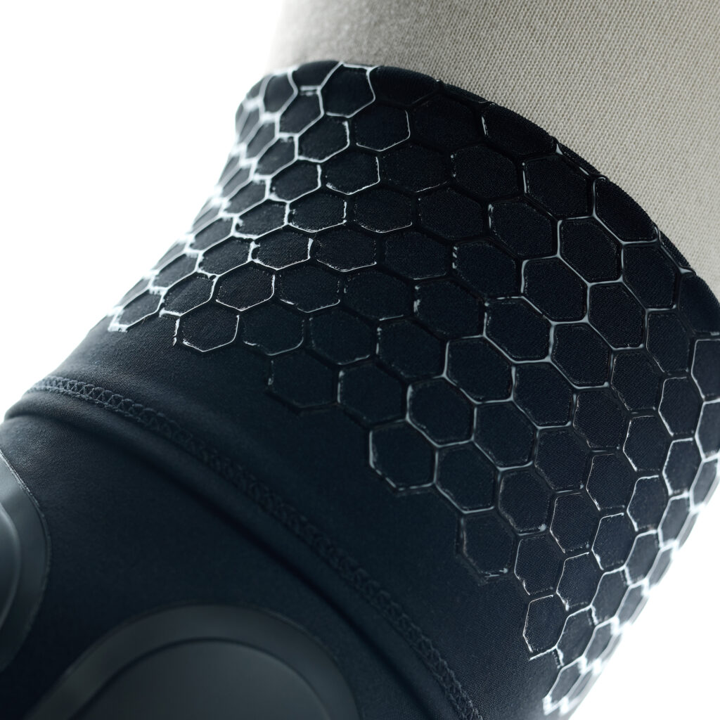 Overlay TT breathable fabric with silicone print design